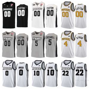 Basketball Providence Friars College Jerseys 23 Bryce Hopkins 5 Ed Croswell 22 Devin Carter 10 Noah Locke 4 Jared Bynum 0 Alyn Breed Sewing Shirt NCAA Men Kids Women