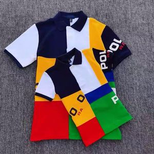 23SS Högkvalitativa män Polos skjorta trycker kortärmad t-shirt bomullsslapa färg matchande mode-mäns och kvinnors kläder storlek S-5XL
