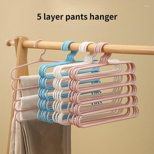 Hangers Clothes Trousers Holders Closet Storage Organizers 5 Layers Pants Towel Scarfs Racks Organization