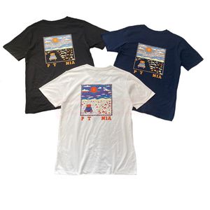 Summer popular letra impresa camiseta hombres mujeres manga fría 3 colores camisones de la calle de la calle tops clásicos tees s-xl
