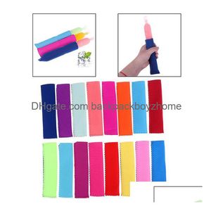 Ice Cream Tools Reusable Popsicle Holders Zer Pop Sleeves 15X4.2Cm For Kids Summer Kitchen Icearm Er Holder Drop Delivery Home Garde Dherj