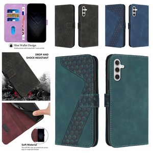 Square Leather Wallet Cases For Samsung A04E F04 A54 A34 5G A24 4G Sony Xperia 1V 10V 1 10 V 2023 Cube Credit ID Card Slot Holder Hybrid Business Flip Cover Men Pouch