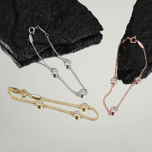 18Kゴールドメッキシルバーダイヤモンドチェーンブレスレットジュエリー女性ネックレスチェーンリンク高級ジュエリーハートペンダントネックレス最高品質のウェディングパーティーレディースギフト