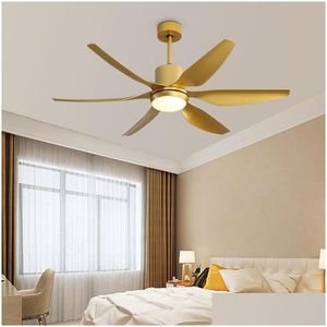 Deckenventilatoren 66 Zoll Moderne LED-Gold mit Lichtern Große Menge Wind Wohnzimmer DC-Lüfterlampe Fernbedienung Drop-Lieferung Beleuchtung I Dhvpt