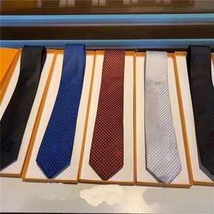L1 Nuovi cravatte da uomo Cravatta di seta di moda Cravatta di design al 100% Jacquard Cravatta classica tessuta a mano per uomo Cravatte casual e da lavoro da sposa con scatola originale l8F9