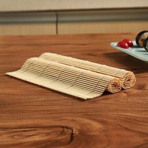 Sushi Tools Bambu Sushi Rolling Mat Non-Stick Kitchen Sushi Tools Ris Rollers matklass Diy Handtillverkare Mögel matlagningstillbehör 24x24cm