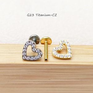 Burun Yüzük Saplamalar 10pcs Vücut Takı 16GX6810mm G23 Czheart Dudak Labret Bar Kulak Helix Tragus Rook Barbells Stud Piercing Shine 230325