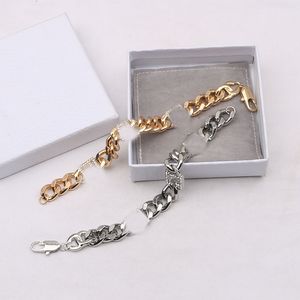 Luxus Desinger Marke Brief Kette Armband Frauen 18K Gold Überzogene Kristall Strass Perle Armband Link Paar Geschenke Schmuck Zubehör