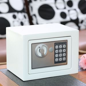 Storage Boxes Bins Digital Safe Box Mini Steel Safes Money Bank Small Household Password Key Safety Security Box Keep Cash Jewelry Document 230324