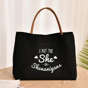 Duffel Bags The She Women Lady Canvas Tote Bag Gift for Work Shopping Travel Beach Drop Personalizza