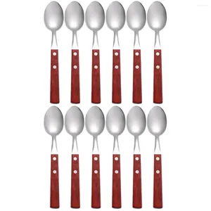 Geschirr-Sets, 12 Stück, Edelstahl, Löffel, Küche, Rühren, Kaffeebohnen, Dessert, Besteck, Schaufeln