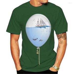 Men's T Shirts 2023 Summer Sales Sealoon T-shirt Fashion Sea In A Printed Balloon Funny Tops Short Sleeve Basic