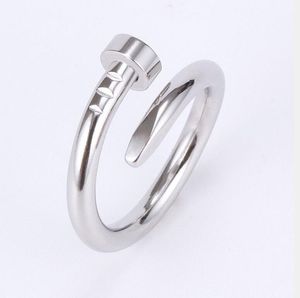 Designer Love Ring Luxury Jewelry Nail Rings for Women Men Titanium Steel Alloy Gold-Plated Process Fashion Accessories Never 295