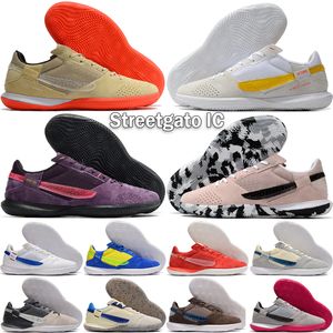 Streetgato IC Men Soccer Shoes Classics Suede Designer Federations Nostalgia ondon Cages Small Sided Purple Pink Blast Indoor Football Boots Size 39-45