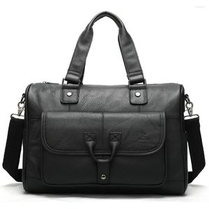 Briefcases Men Briefcase Bag High Quality Business Cow Leather Shoulder Messenger Bags Office Handbag Laptop For Man