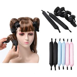 Hair Rollers 6Pcs Lazy Heatless Curling Rod Headband No Heat Silk Curls Sleeping Soft Curlers Foam Styling Tools 230325