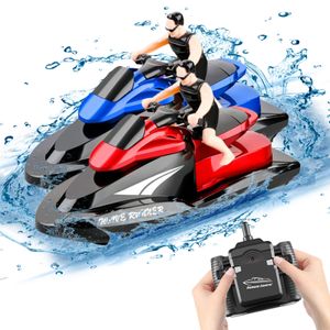 ElectricRC Boats 24GHz Waterproof 20kmh RC Boat High Speed 4 Channels Electric Remote Control Motorboat Toys for Adults and Kids 230325