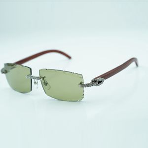 Medium diamond cool sunglasses 3524031 with natural original legs and 57 mm cut lens