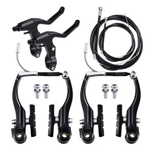 Vattenflaskor Burar Bike Broms Set Mountain Sake Cable Kit Aluminiumlegering Fram bak V Caliper för cykeltillbehör 230325