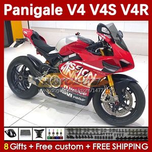 Wtryskowe owiewki do formy Ducati Street Fighter Panigale V4S V4R V 4 V4 S R 2018 2019 2020 Bodywork 41no.93 V4-S V4-R V-4S 18 19 20 V-4R 18-22 Motocykl Body Red Black Frame