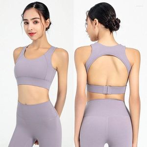 Kvinnors tankar hög styrka -Proof Gathering Sports Underwear Running Fitness Vest Anti -sagging vacker rygg yoga bra