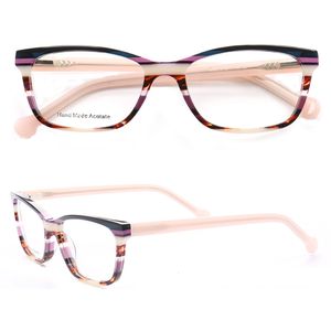 Solglasögon Frame Cat Eye Classic Eyeglass For Women Square Fashion Full Rim Optical Rx Glasses Spectakles Acetate Lightweight Eyewear 230325