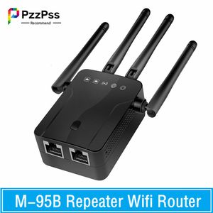 Routers PzzPss Wireless M 95B Repeater Wifi 300M Signal Amplifier Extender 4 Antenna For Office Home 230325