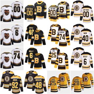 CUSTOM 2022 Boston Hockey Bruins Mike Reilly Jersey Tomas Nosek Brandon Carlo Derek Forbort Tuukka Rask Pavel Zacha Hampus Lindholm sydd