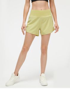 LL Frauen Yoga Shorts Outfits Hohe Taille Sportbekleidung Übung Fitness Tragen Kurze Hosen Mädchen Laufen Elastisch Verhindern Kleiderschrank Culotte Doppeldecker DK092