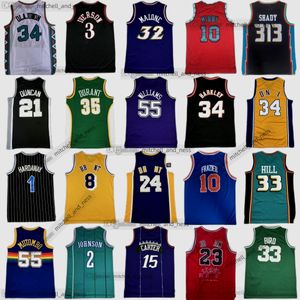 Patrick Ewing Maglia Classic Retro Basket Kevin Durant Tim Penny Duncan Hardaway Latrell Sprewell John Stockton Chris Webber Paul James Harden Ja Morant