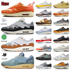 Neue Designer OG 1 87 Cushion Laufschuhe für Männer Frauen Denim 1s Fragment Summit White Tout Yellow Wabi Sabi Monarch Cactus Jack Barocke braune Turnschuhe