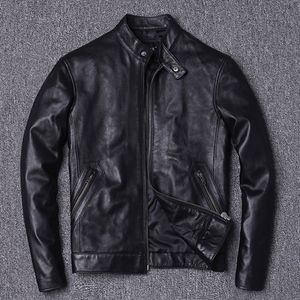 Men's Leather Faux Couro Plus High Autumn quality Coats 100 Clothes Real Coat Cowhide Size Genuine Jacket Men 230324