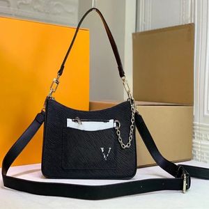 Designer Bag Marelle NM Bag Totes Justerbara remmar Enkel axelhandväskor med solida väskor Cross Body Bag M59486 Denim läder öppen fickas svart färg bästa kvalitet