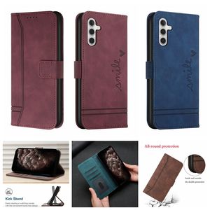 Custodie a portafoglio in pelle per Sony Xperia 1V 10V 1 10 V 2023 Samsung A54 A34 5G A24 4G A04E F04 Sensazione della mano Sensazione della pelle Vintage Retro Porta carte di credito ID Portamonete Flip Cover