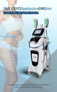Newest 2 in 1 Ems Freezing slimming Fat Cellulite Removal Slimming Machine Cryo 5 Handles Machine Home Device Cryotherapy Body Slimming Machine