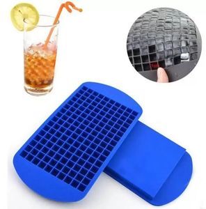 160 rutnät Ice Cubes Maker Mini Silicone Cube Molds mögel hinkar och kylare Tray Kitchen Tool för Whisky Mold SS0325