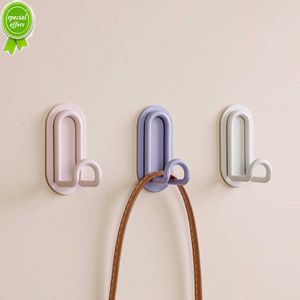 New New Steel Punching-free Wall Hook Key Clothes Coat Hanger Hook Wall Decor Storage Hook Rust-proof Bathroom Tower Haredware Hook