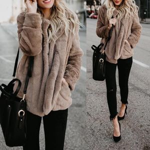 여자 모피 가짜 따뜻한 겨울 숙녀 재킷과 코트 칼라 파카 여성 외부 복막 두꺼운 주머니 외투 d30