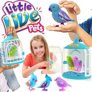 Animais elétricos/RC Little Live Live Pets Tweet Talking Bird Interactive Toys Birdcage para brinquedos para crianças eletrônicas para crianças para meninas presentes secretos Songbirds 230325