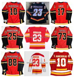 Niestandardowy Jonathan Huberdeau Hockey Jersey Calgary Tyler Toffoli Sean Monahan Milan Lucic Andrew Mangiapane Jacob Markstrom Rasmus Ander