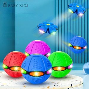 Sports Toys LED Flying UFO Flat Throw Disc Ball With Light Toy Kid Outdoor Garden Basketball Game Lkcomo balls 230325