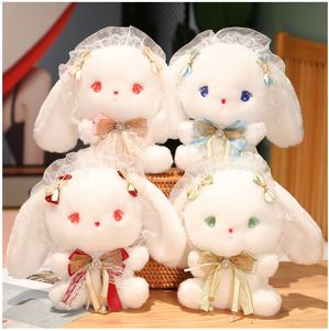 Adorável Lolita Rabbit Lace Little Rabbit Plush Toy Gifts for Girls Healing Doll Hand Gift