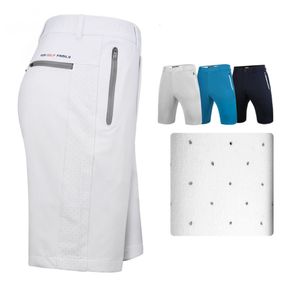 Pantaloncini da golf 1 pezzo Pantaloncini da golf Abbigliamento slim da uomo Pantaloni sportivi estivi Abbigliamento sportivo elastico Pantaloncini casual Prese d'aria laterali comode 4 colori 230324