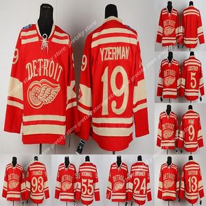 커스텀 하키 윈터 클래식 RBK 유니폼 8 Abdelkader 9 Howe 13 Datsyuk 19 Steve Yzerman 71 Dylan Larkin 커스텀 하키 저지