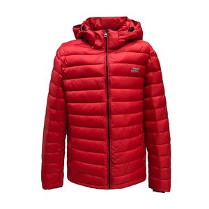 Men's Jackets Winter Cotton Padded Biobased Brand Hooded Quilted Coat Red Warm For 230325