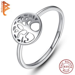 Cluster Rings Classic Real 925 Sterling Silver Tree Of Life Finger For Women Mom Mothers Day Birthday Family Ring Jewelry Gift