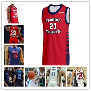 Ncaa College Basketball Jersey FAU Florida Atlantic Owls Johnell Davis Alijah Martin Vladislav Goldin Nicholas Boyd Brandon Weatherspoon Gaffney Michael Forrest