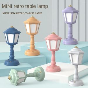 Night Lights Led Retro Desk Lamp Can Touch USB Charging Creative Simple Fashion Eye Care Mini Gift Bedroom