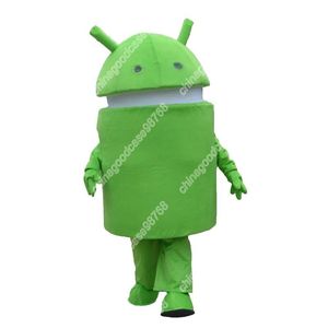 Fun Green Robot Mascot Costume Halloween Christmas Fancy Party Dress Cartoon Character Outfit Suit Carnival Unisex Adults Outfit