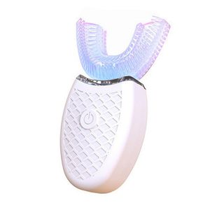 360 grader Intelligent automatisk Sonic Electric Toothborste U Typ Tandborste USB laddning Tand Tandblekning Blue Light Tand Whitener
